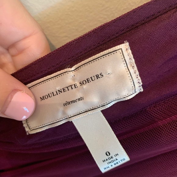 Anthropologie Mouilnette Souers Purple Tulle Dress - Picture 4 of 8